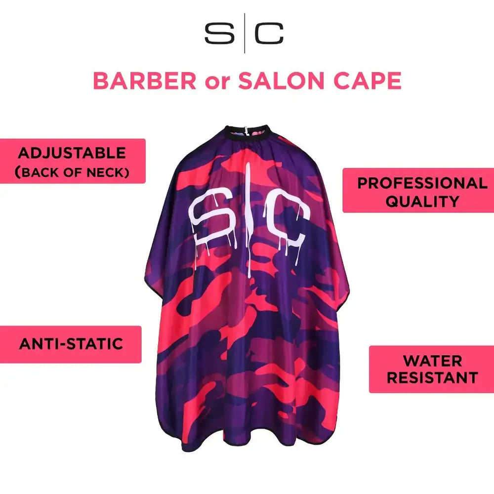 StyleCraft Professional Pink Camo Hair Cutting Cape