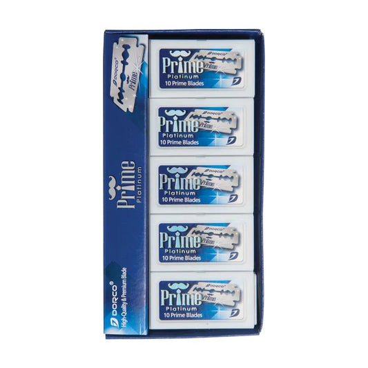 Dorco Prime Platinum Double-Edge Razor Blades - 100 pack
